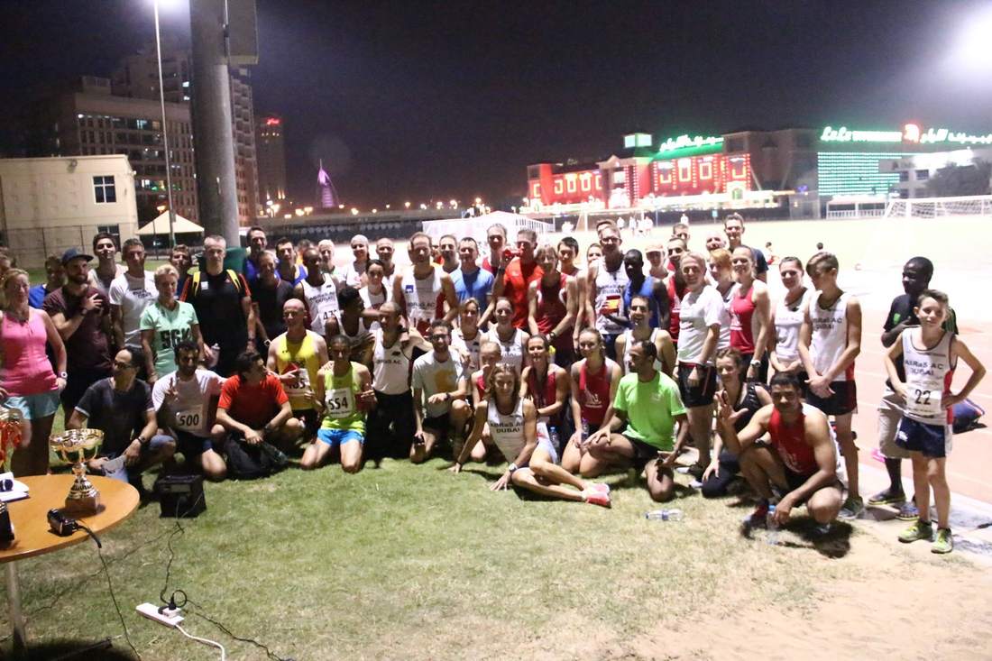 Post-session social under the lights