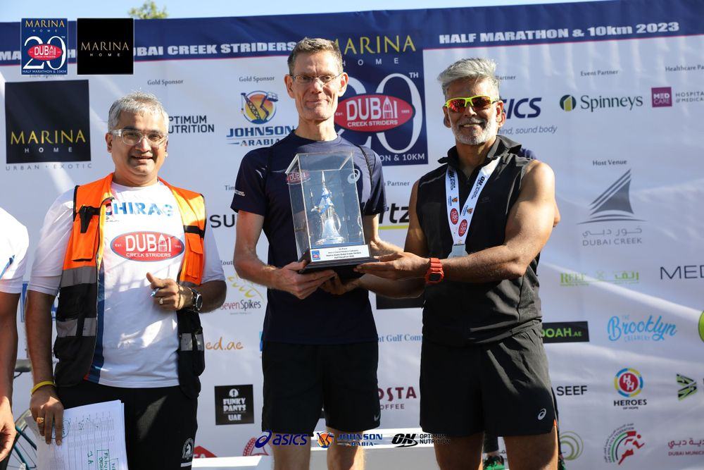 Matt Reed receiving his trophy