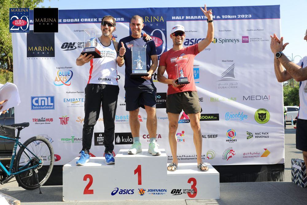 Podium celebration, Marina Home Dubai Creek Striders